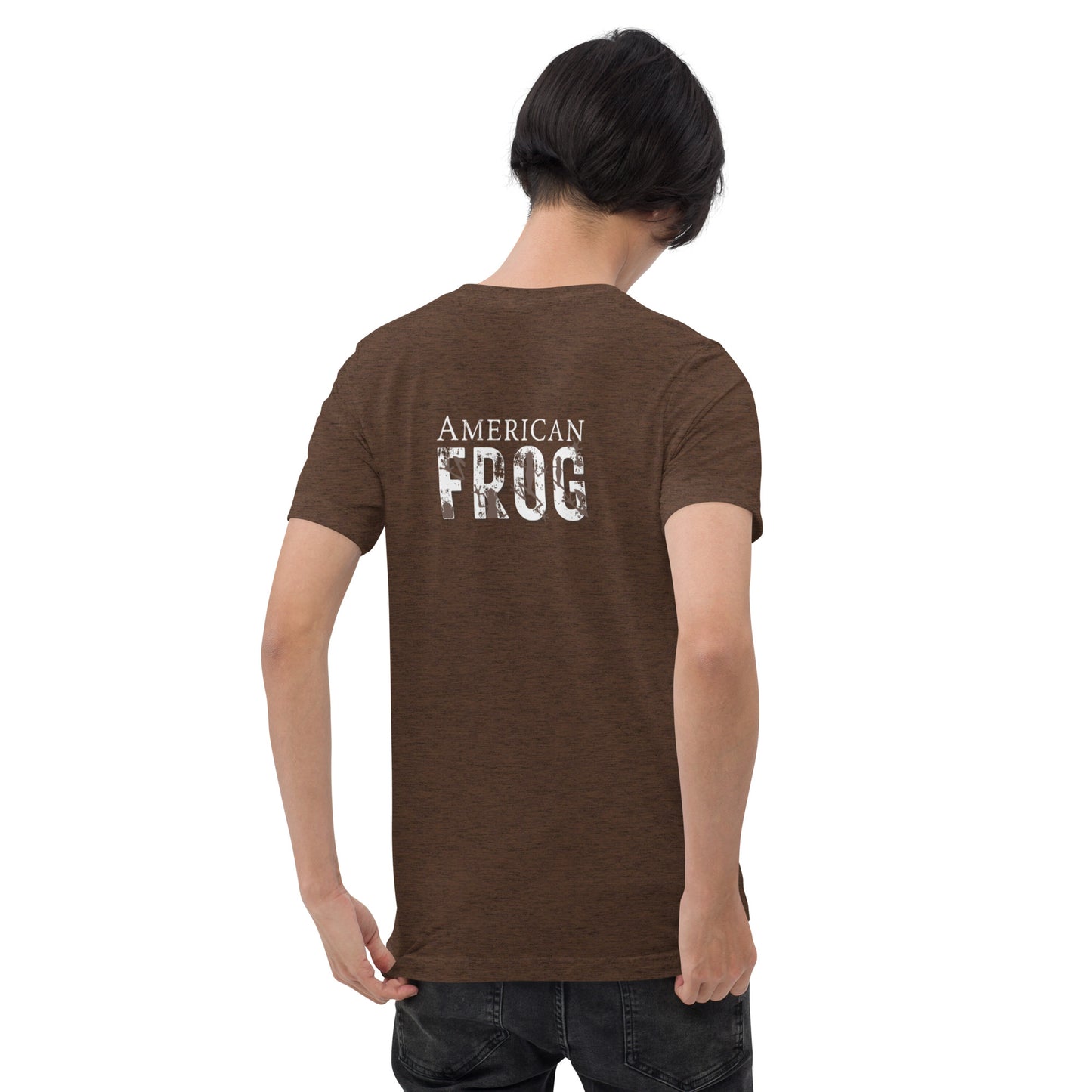 American Frog in Brown Short Sleeve T-Shirt