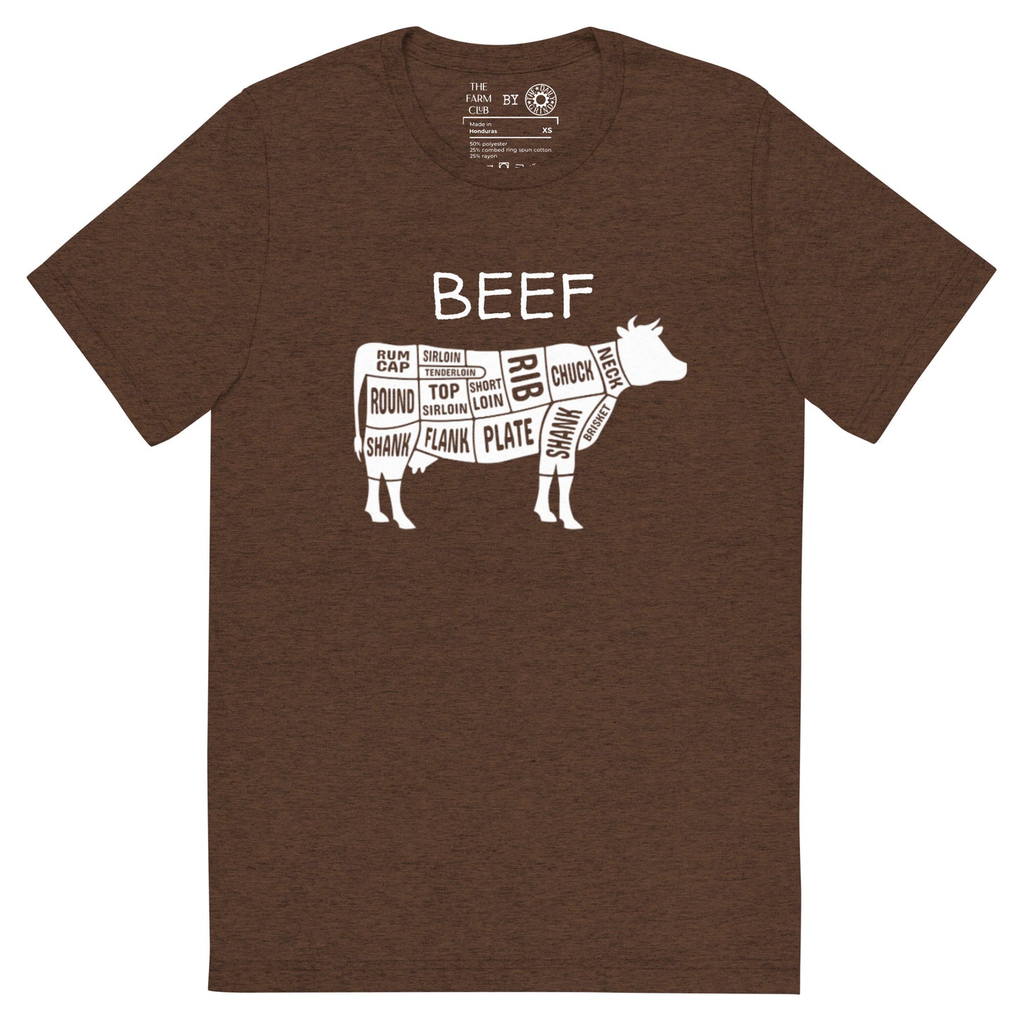 Beef Cow Butcher Chart Short Sleeve T-Shirt