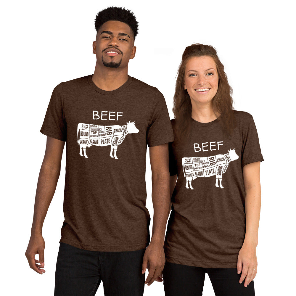 Beef Cow Butcher Chart Short Sleeve T-Shirt