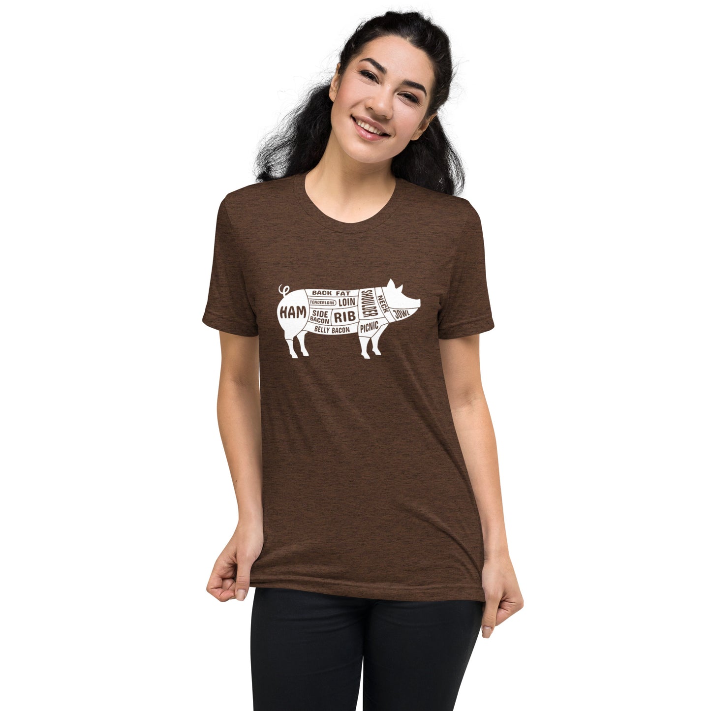 Pig Butcher Chart Short Sleeve T-Shirt