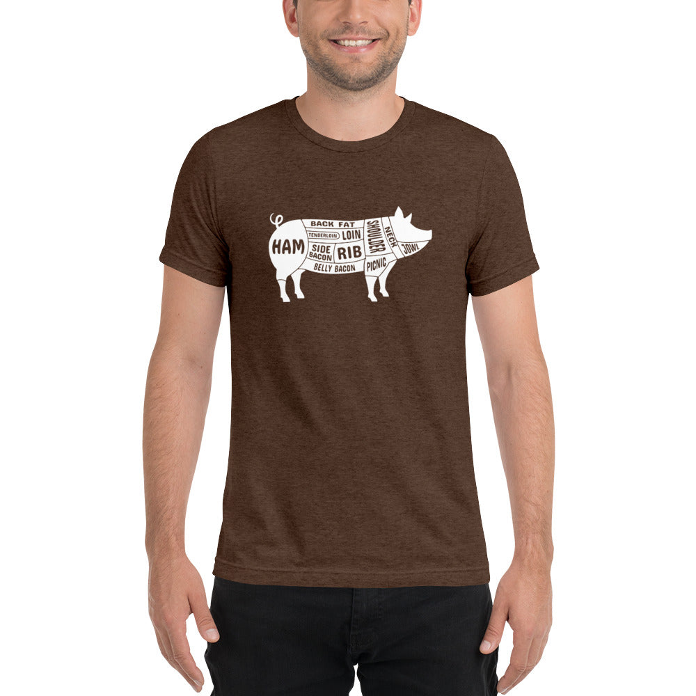 Pig Butcher Chart Short Sleeve T-Shirt