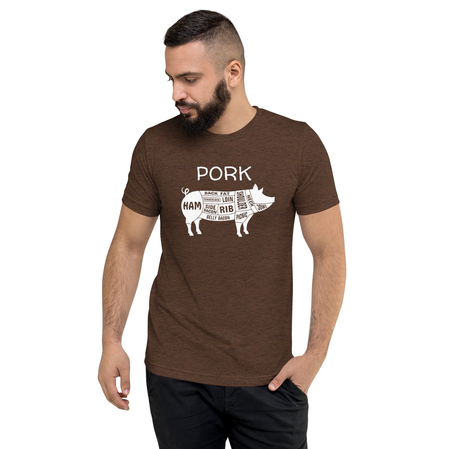 Pork Pig Butcher Chart Short Sleeve T-Shirt