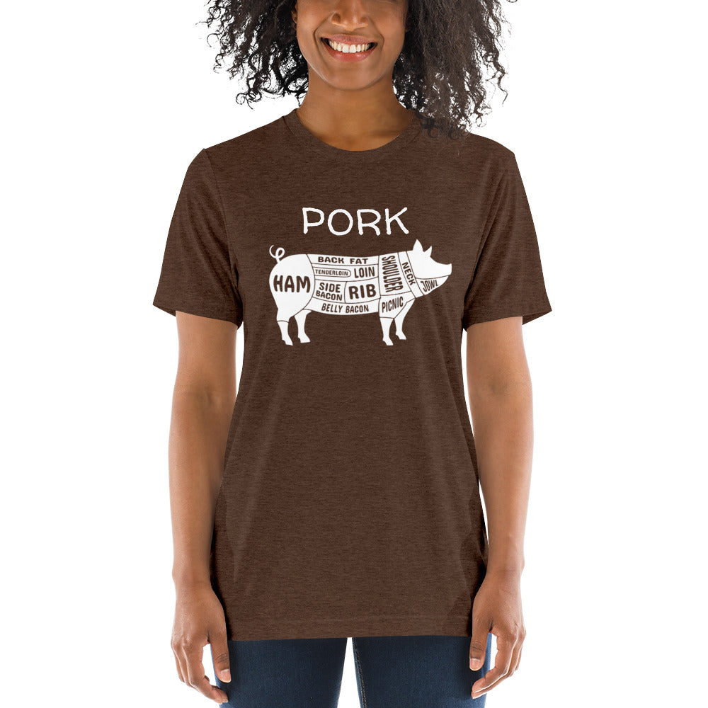 Pork Pig Butcher Chart Short Sleeve T-Shirt