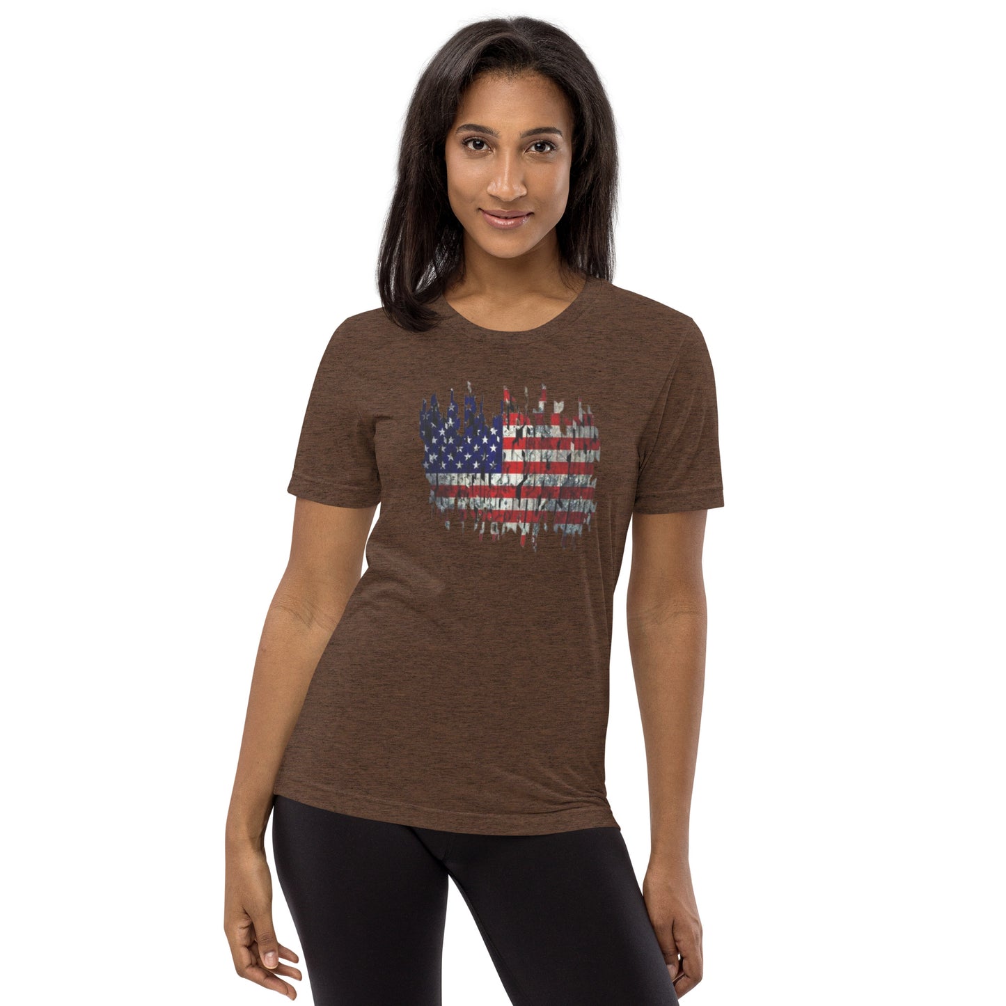 Torn American Flag Short Sleeve T-Shirt