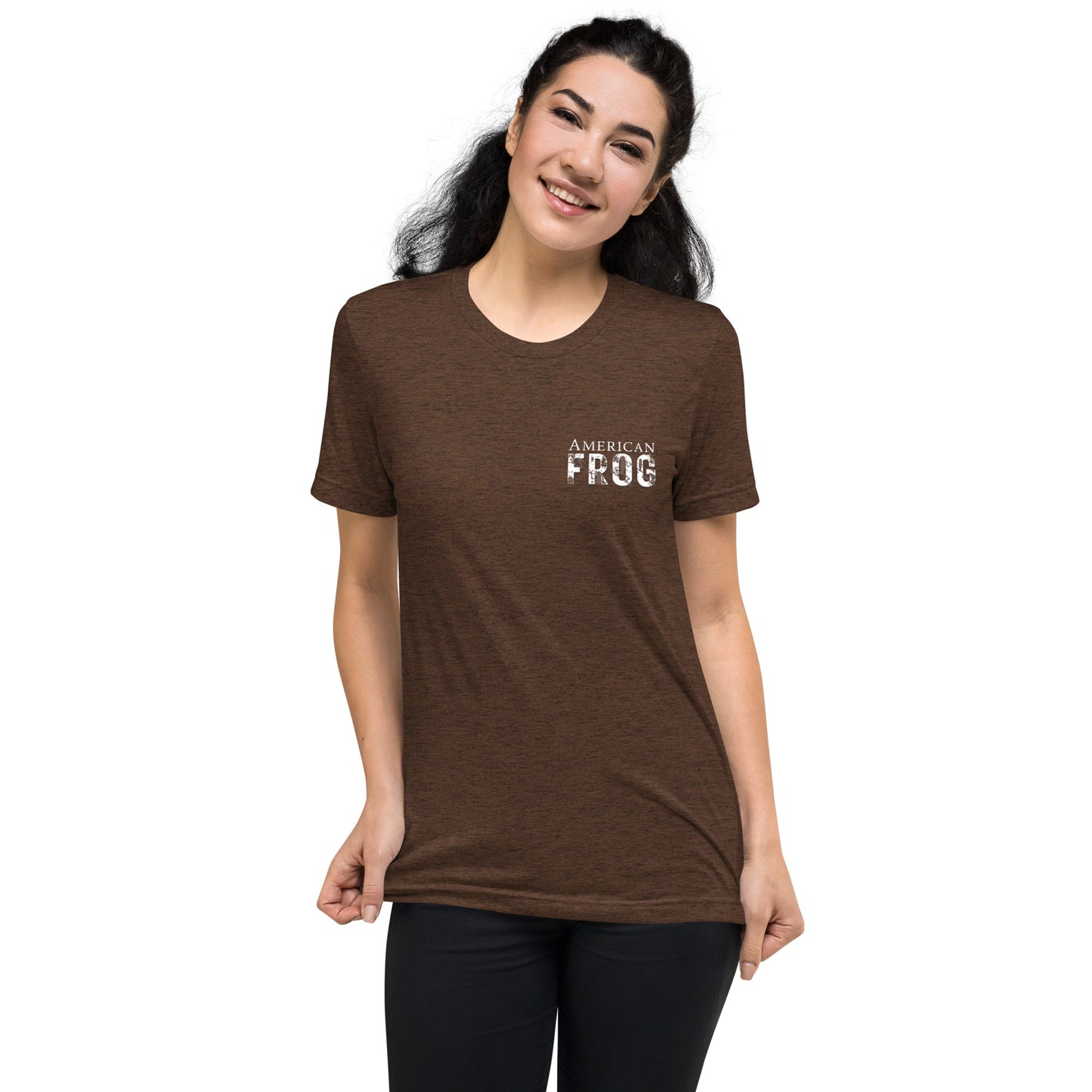 American Frog in Brown Short Sleeve T-Shirt