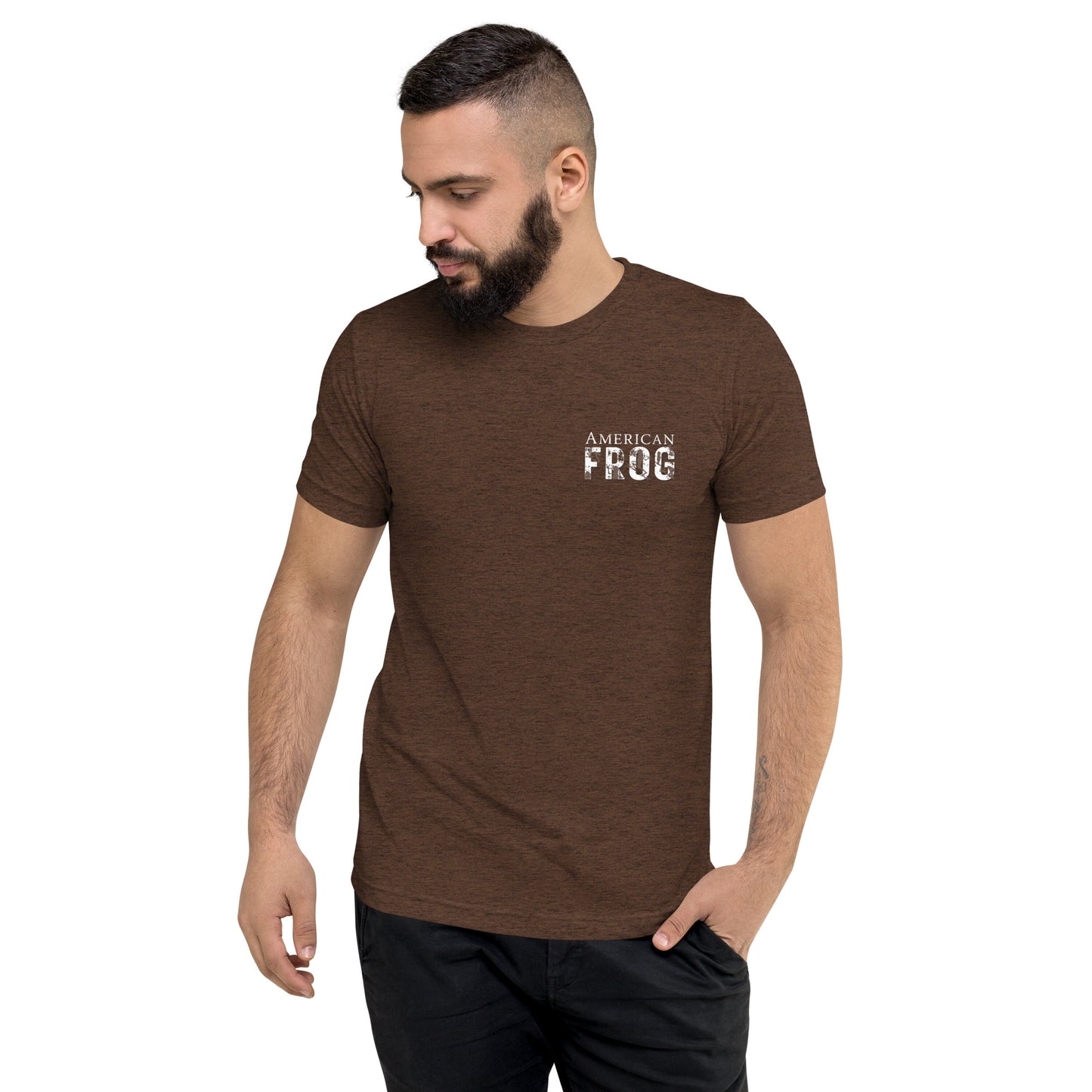 American Frog in Brown Short Sleeve T-Shirt