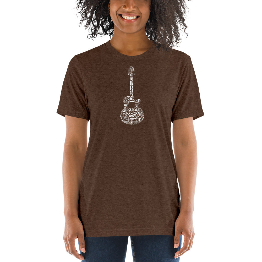 Music Notes Guitar Short Sleeve T-Shirt