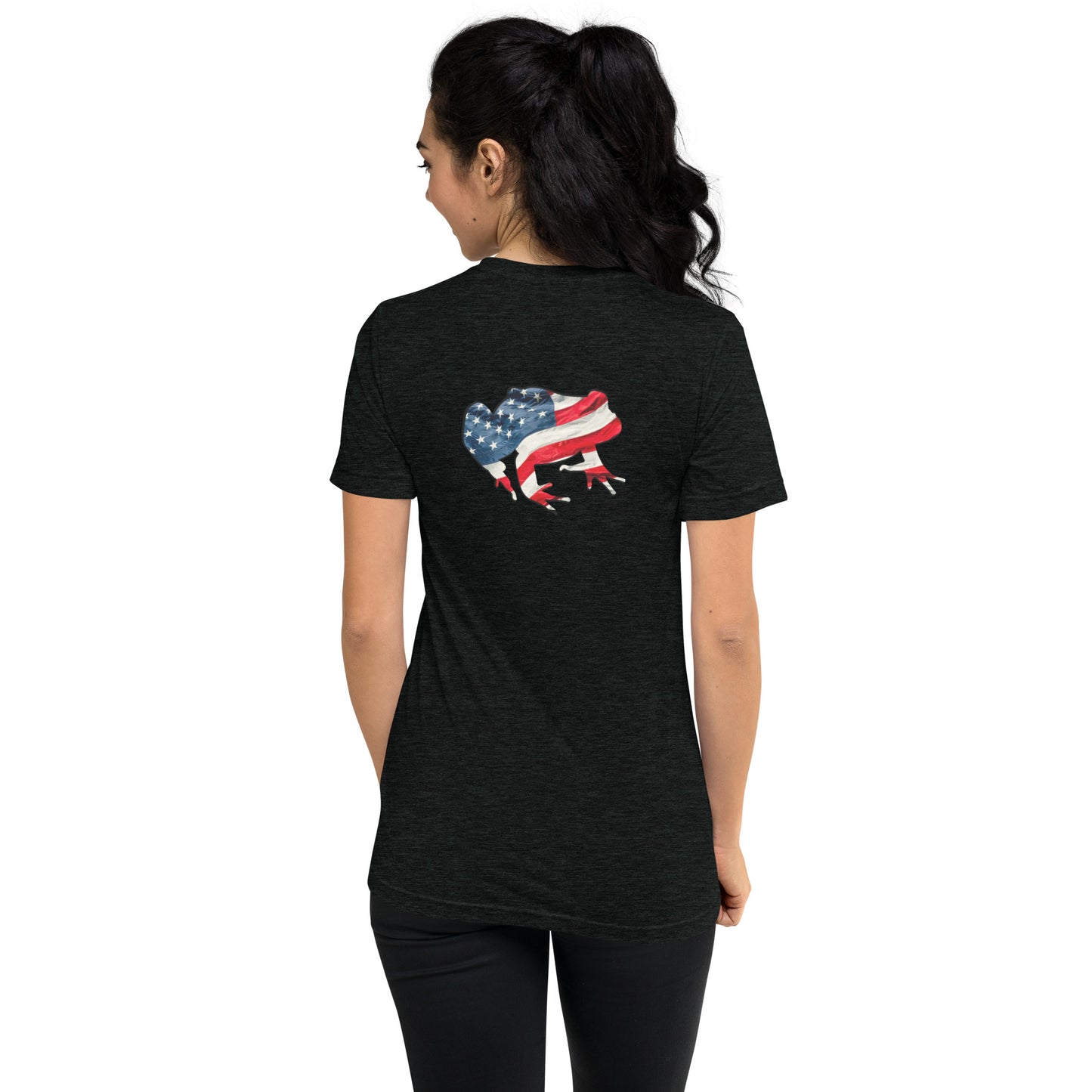 American Frog in Black Short Sleeve T-Shirt