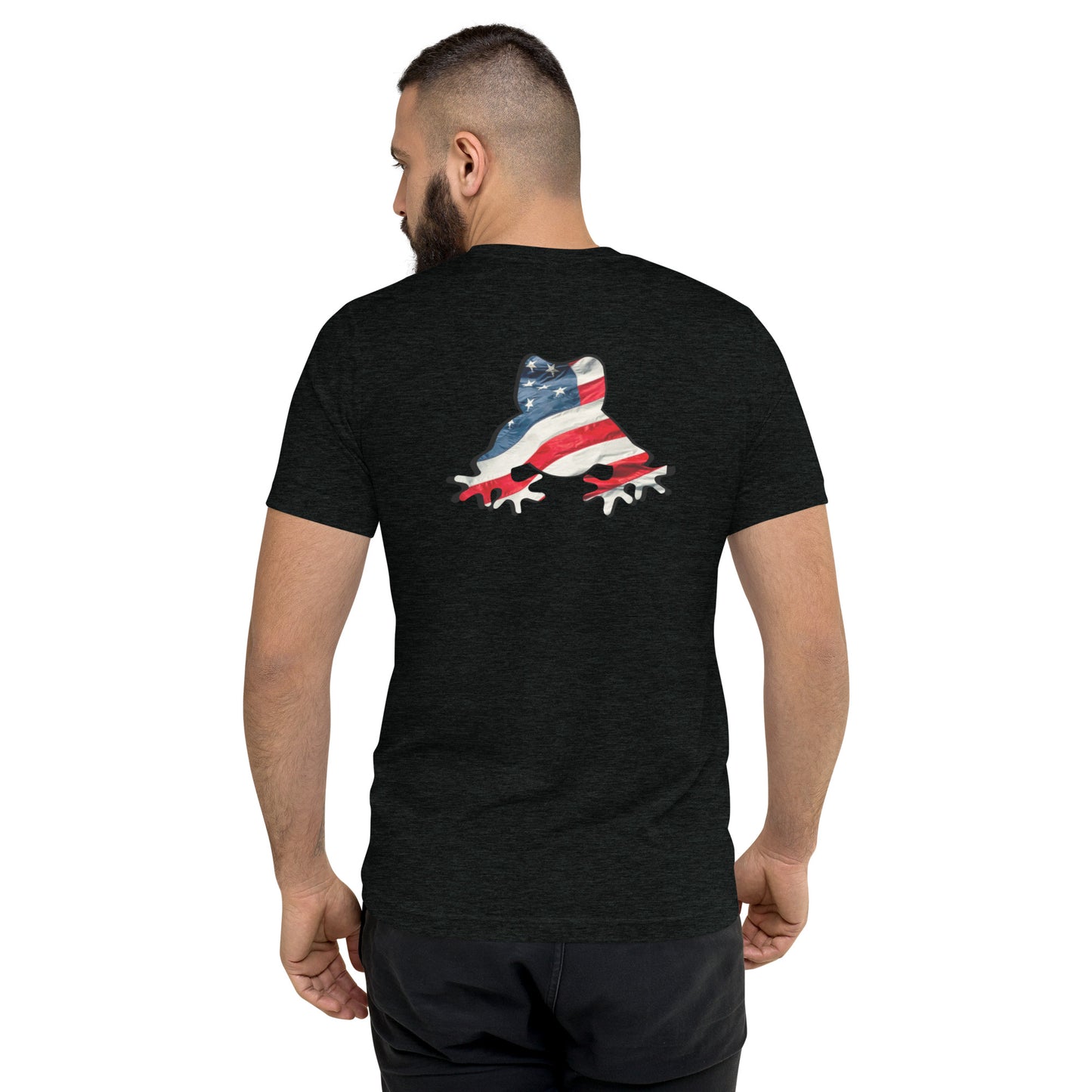 American Frog in Black Short Sleeve T-Shirt