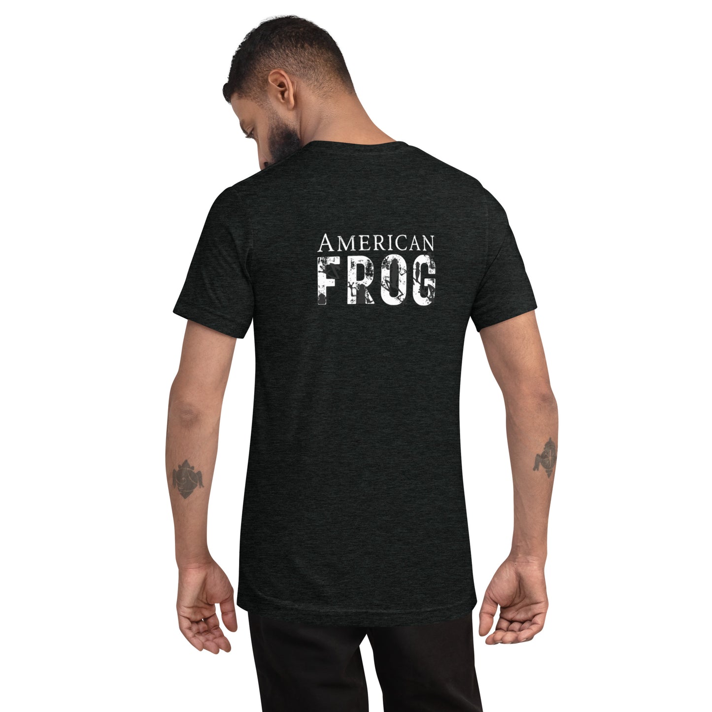 American Frog in Black Short Sleeve T-Shirt