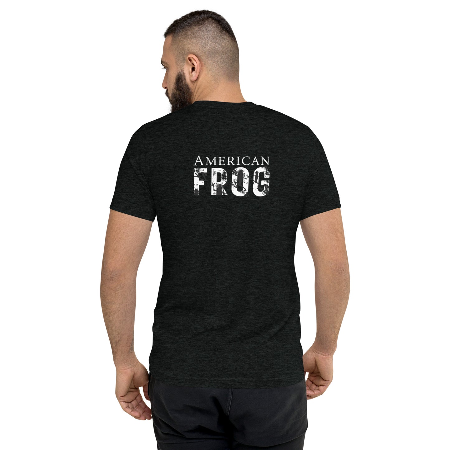 American Frog in Black Short Sleeve T-Shirt