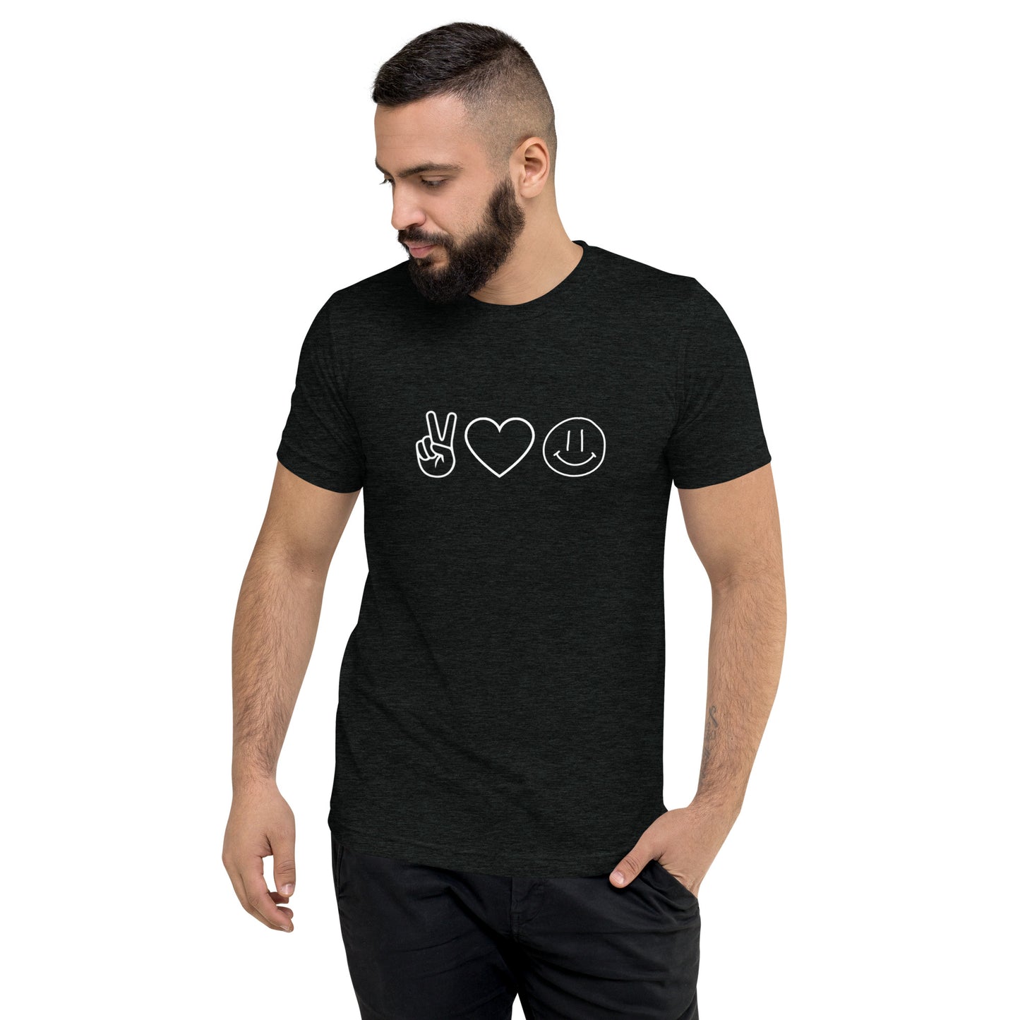 Peace Love Happiness Short Sleeve T-Shirt