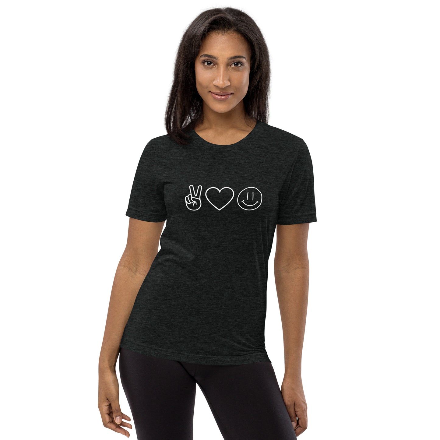 Peace Love Happiness Short Sleeve T-Shirt