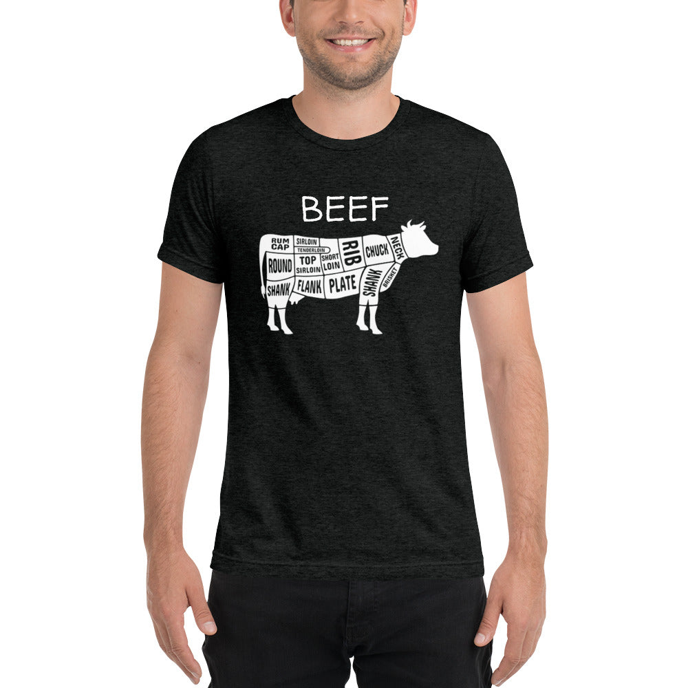 Beef Cow Butcher Chart Short Sleeve T-Shirt