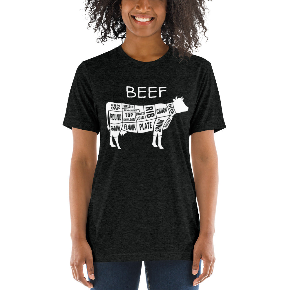 Beef Cow Butcher Chart Short Sleeve T-Shirt