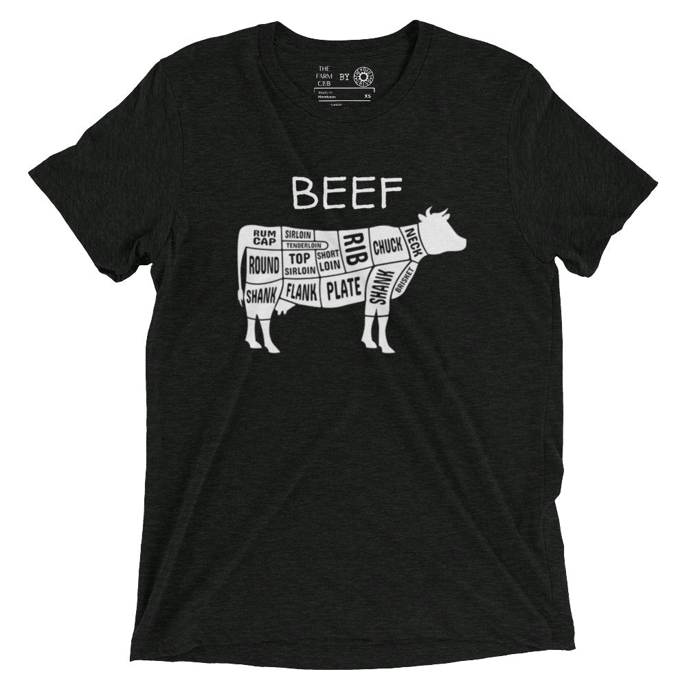 Beef Cow Butcher Chart Short Sleeve T-Shirt