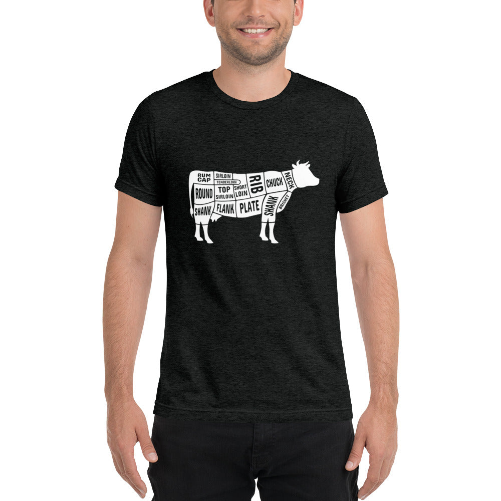 Cow Butcher Chart Short Sleeve T-Shirt