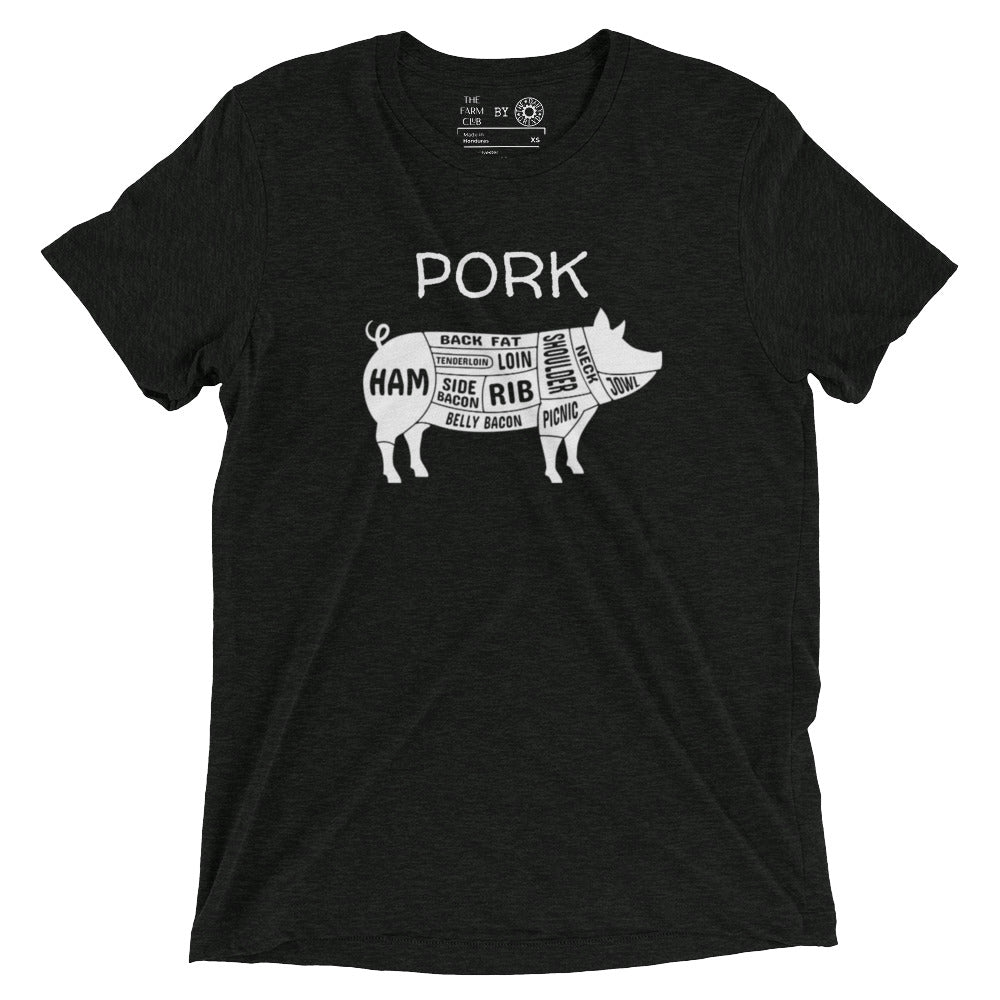 Pork Pig Butcher Chart Short Sleeve T-Shirt