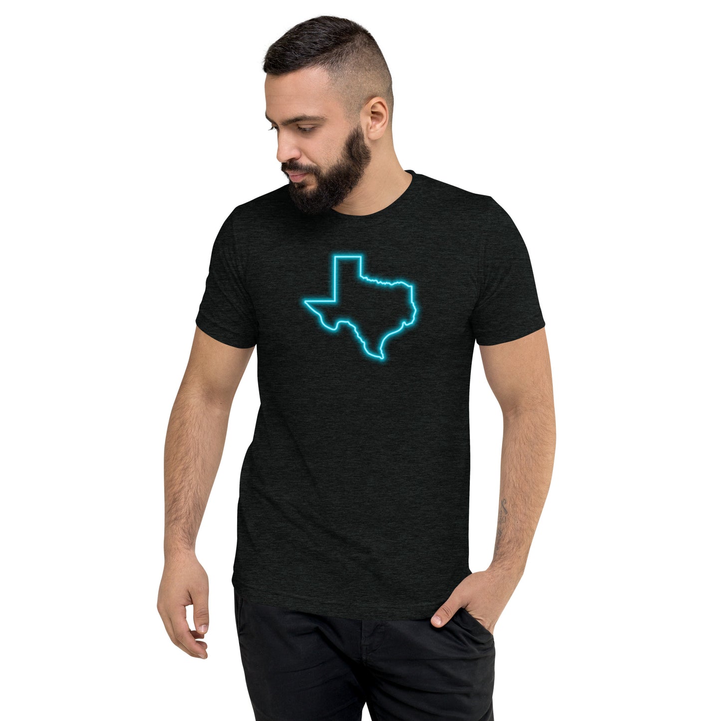 Neon Blue Texas Short Sleeve T-Shirt