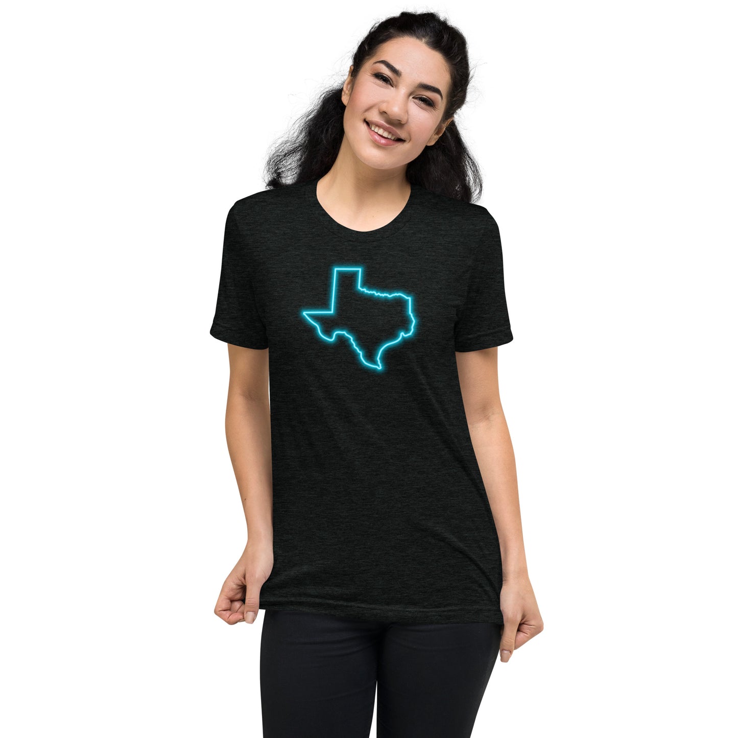 Neon Blue Texas Short Sleeve T-Shirt