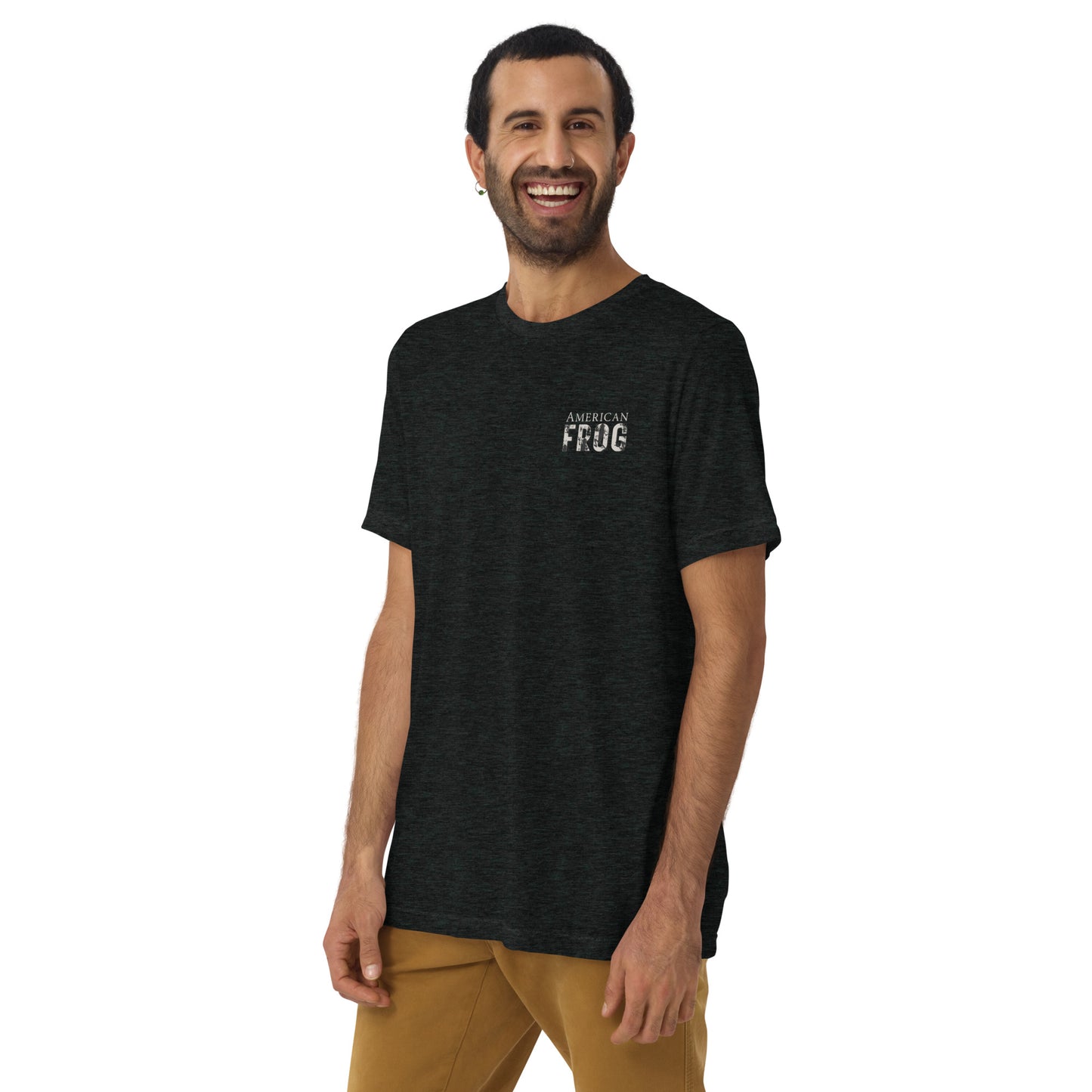 American Frog in Black Short Sleeve T-Shirt