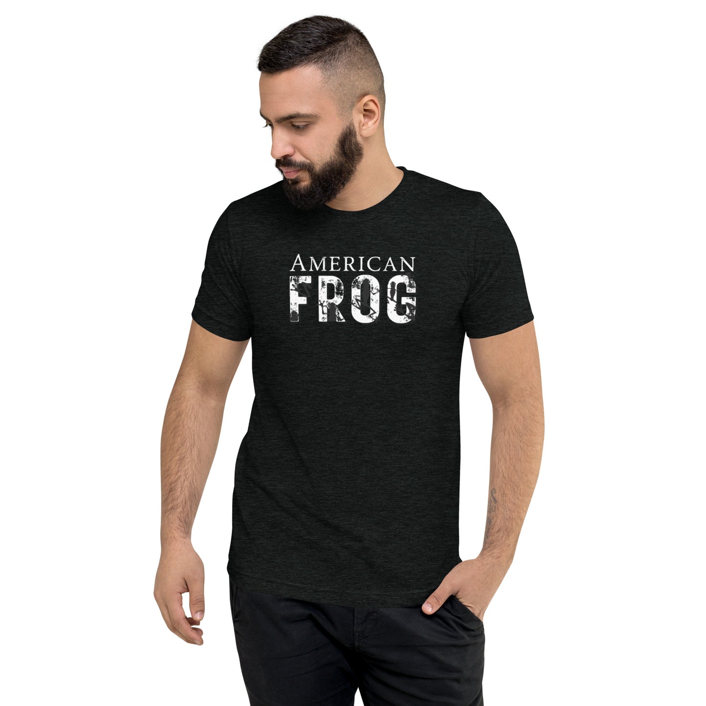 American Frog in Black Short Sleeve T-Shirt