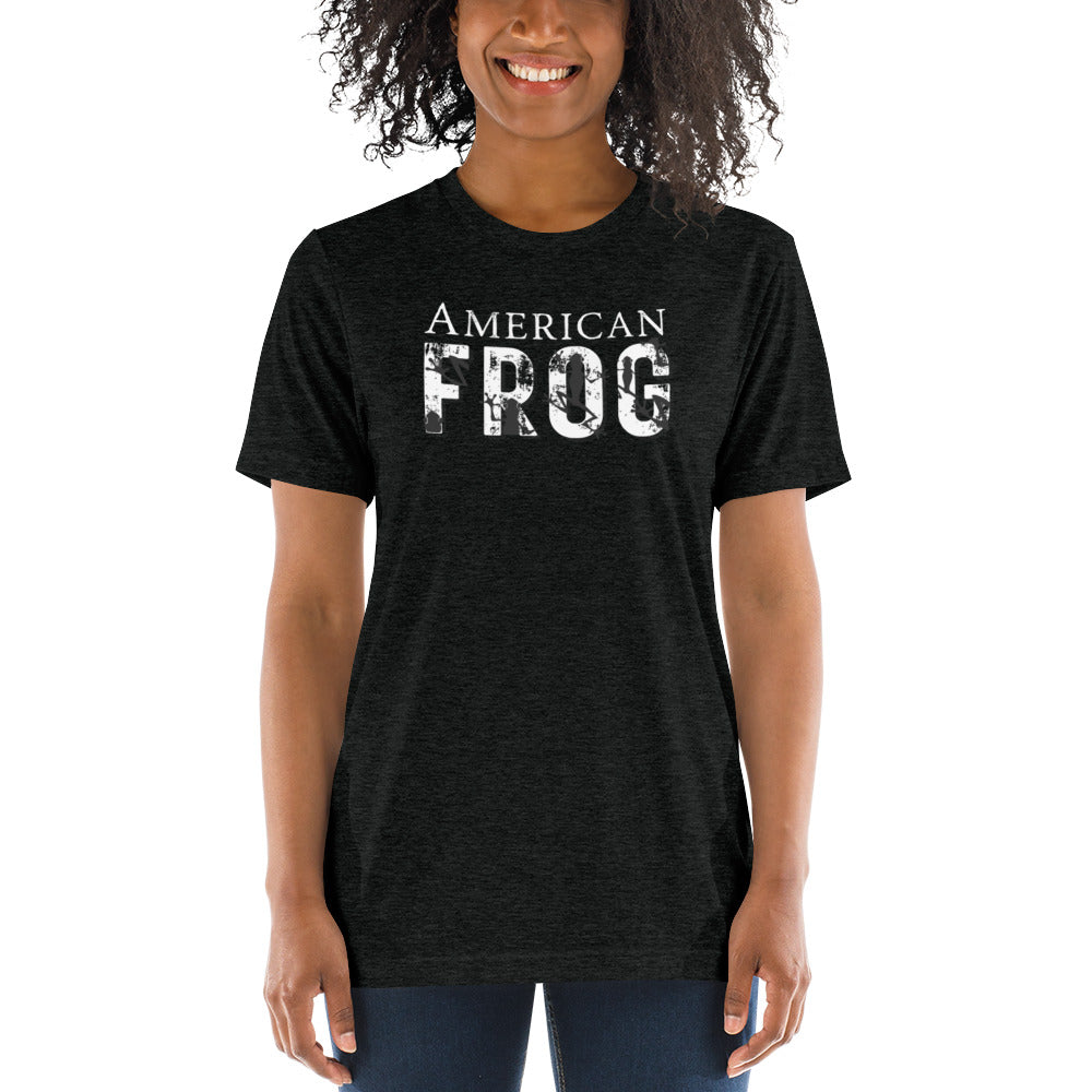 American Frog in Black Short Sleeve T-Shirt