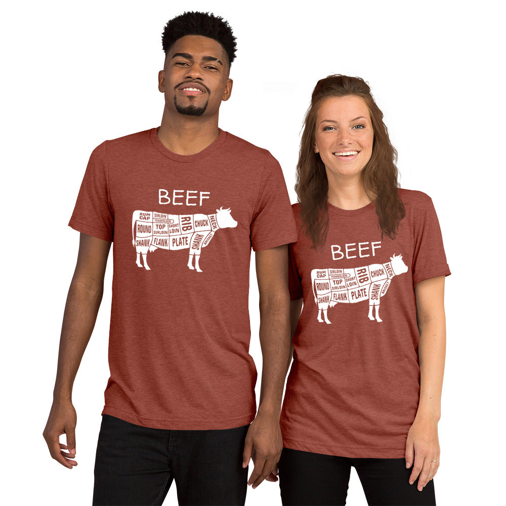 Beef Cow Butcher Chart Short Sleeve T-Shirt