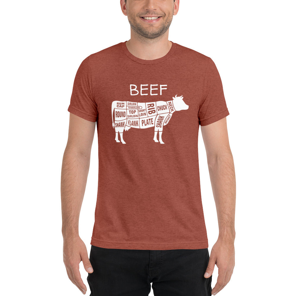 Beef Cow Butcher Chart Short Sleeve T-Shirt