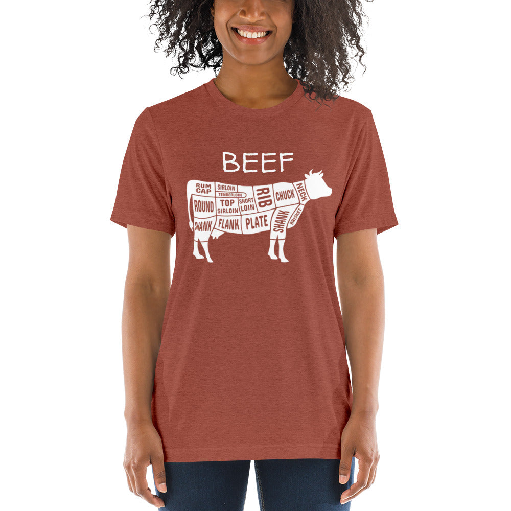 Beef Cow Butcher Chart Short Sleeve T-Shirt