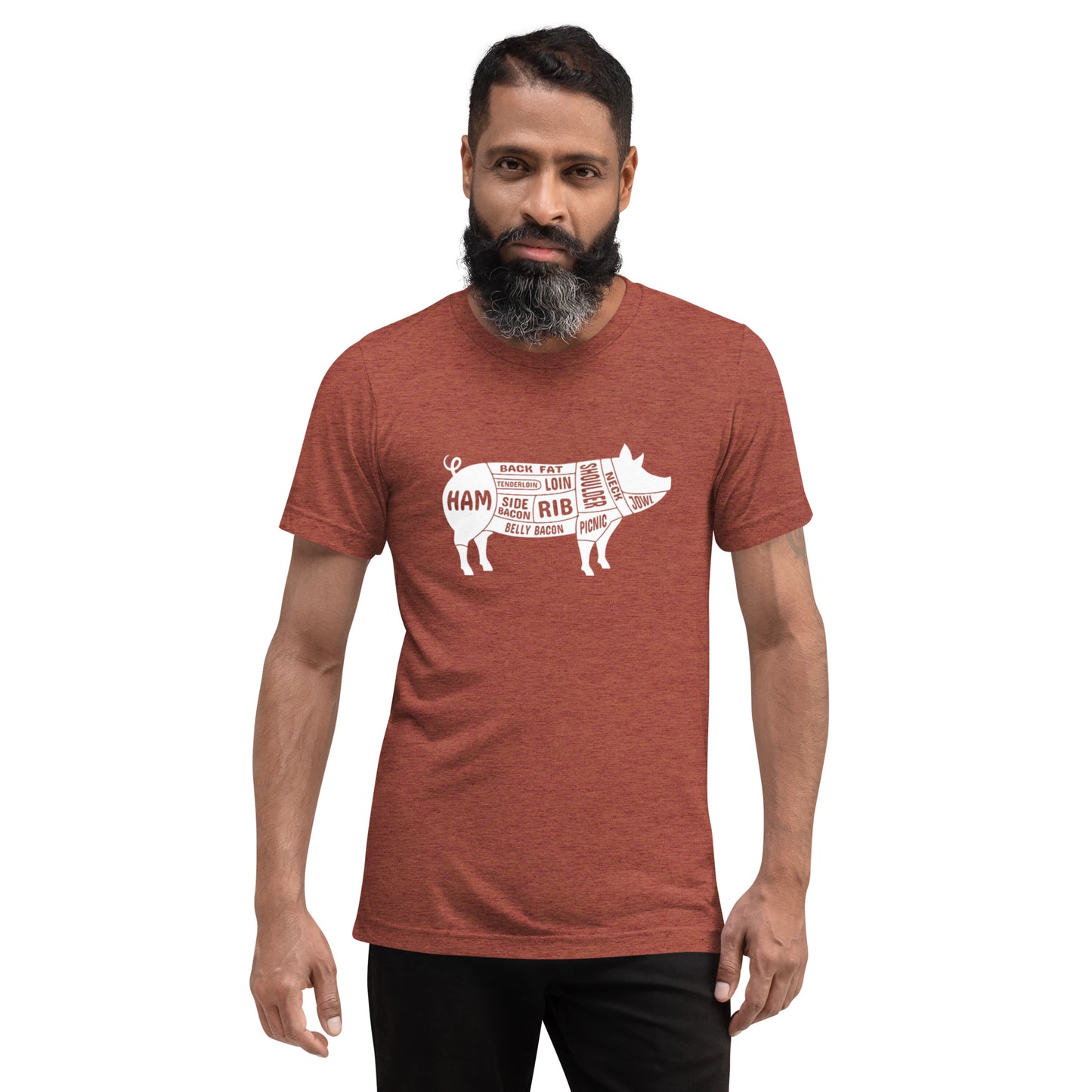 Pig Butcher Chart Short Sleeve T-Shirt