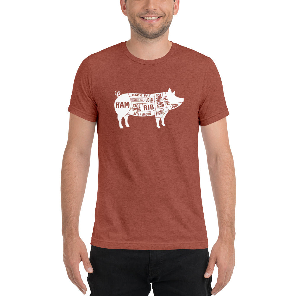 Pig Butcher Chart Short Sleeve T-Shirt