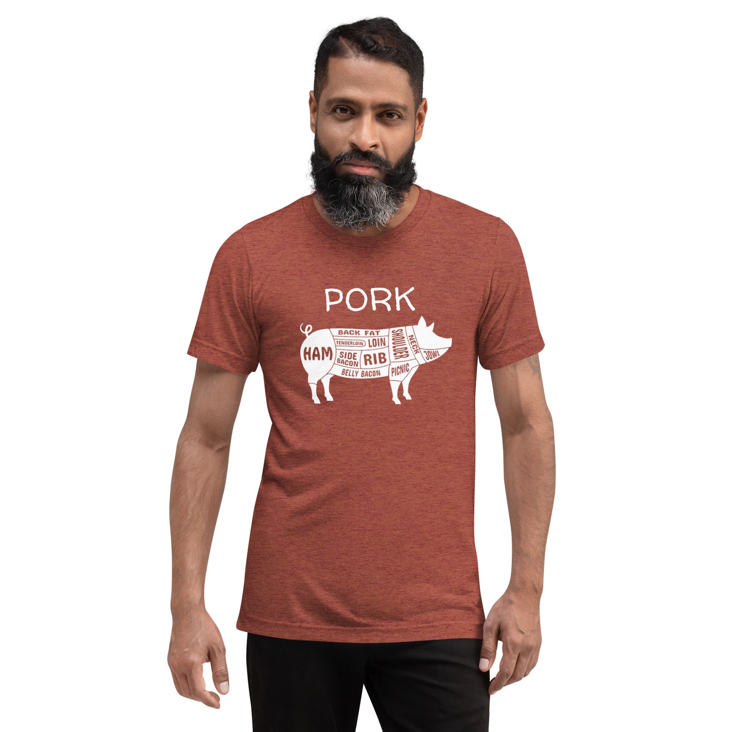 Pork Pig Butcher Chart Short Sleeve T-Shirt