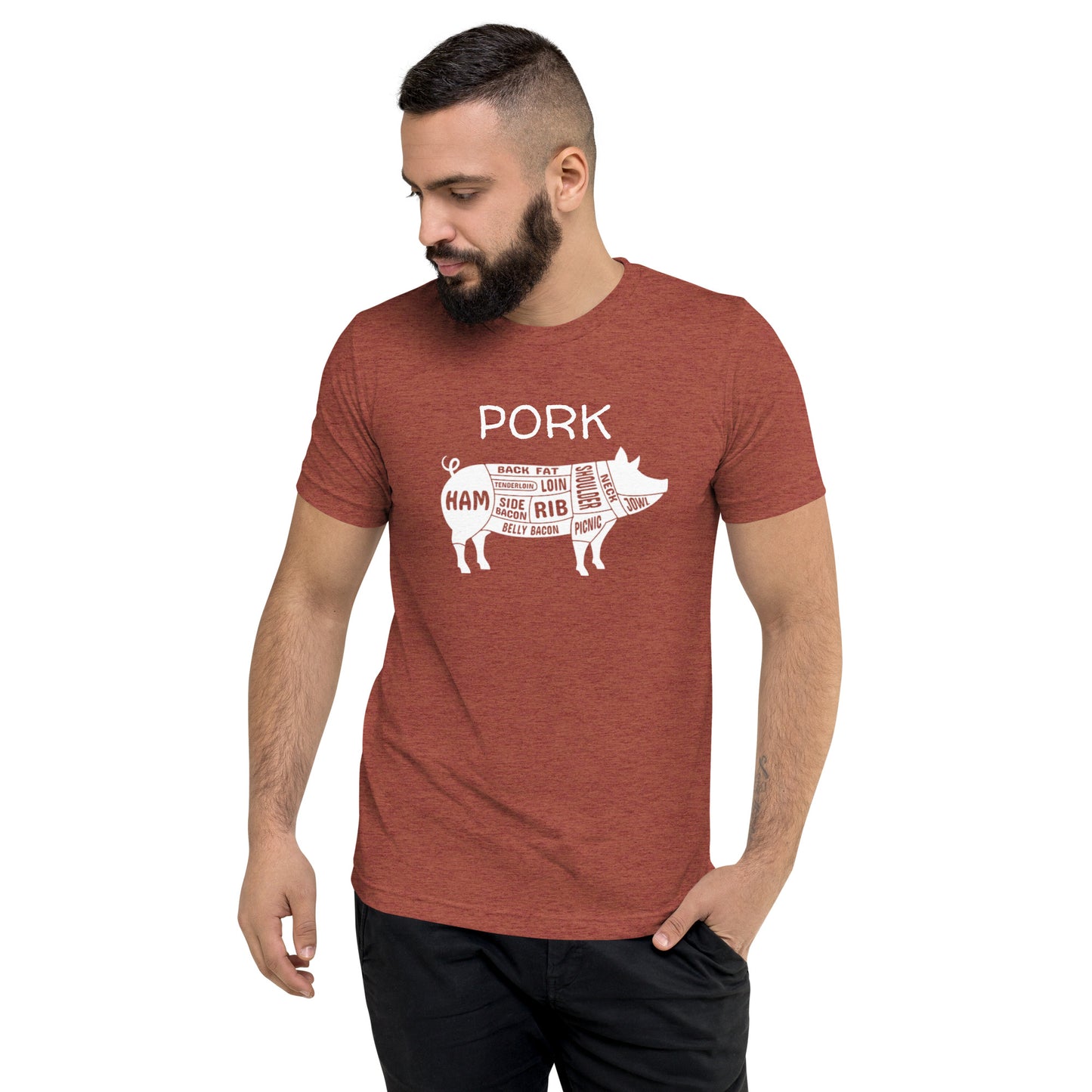 Pork Pig Butcher Chart Short Sleeve T-Shirt