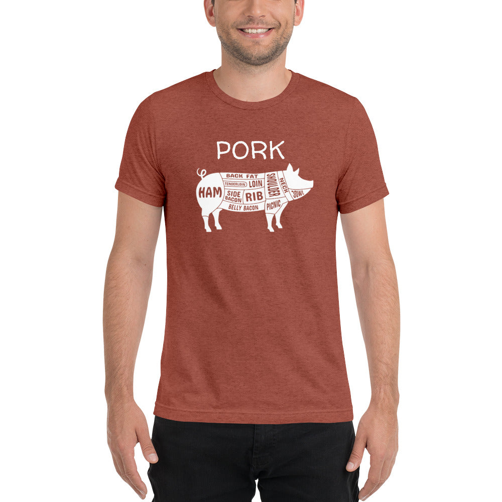 Pork Pig Butcher Chart Short Sleeve T-Shirt