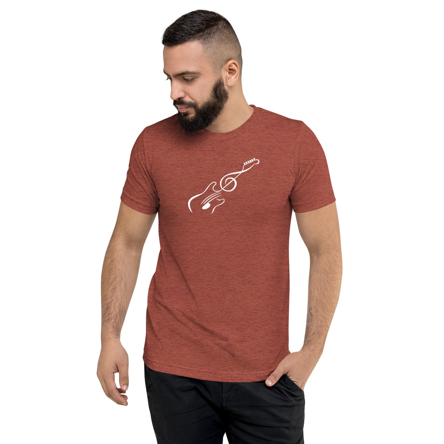 Music Note Electric Guitar Short Sleeve T-Shirt