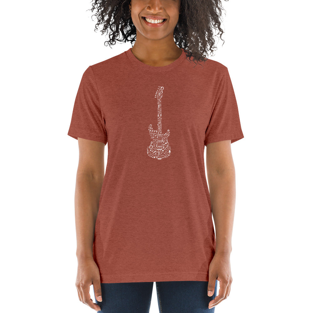 Music Note Guitar Short Sleeve T-Shirt