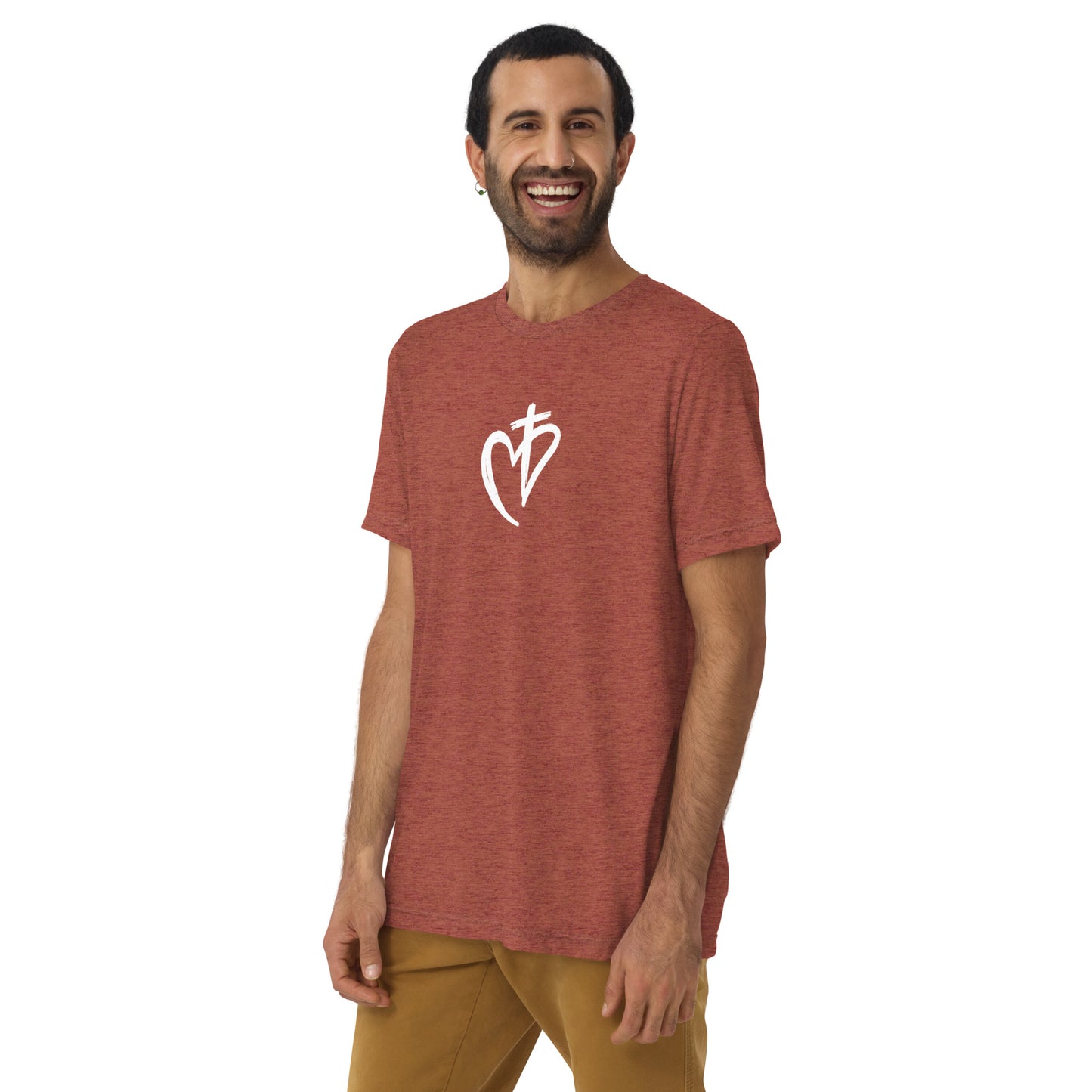 Heart with Cross Short Sleeve T-Shirt