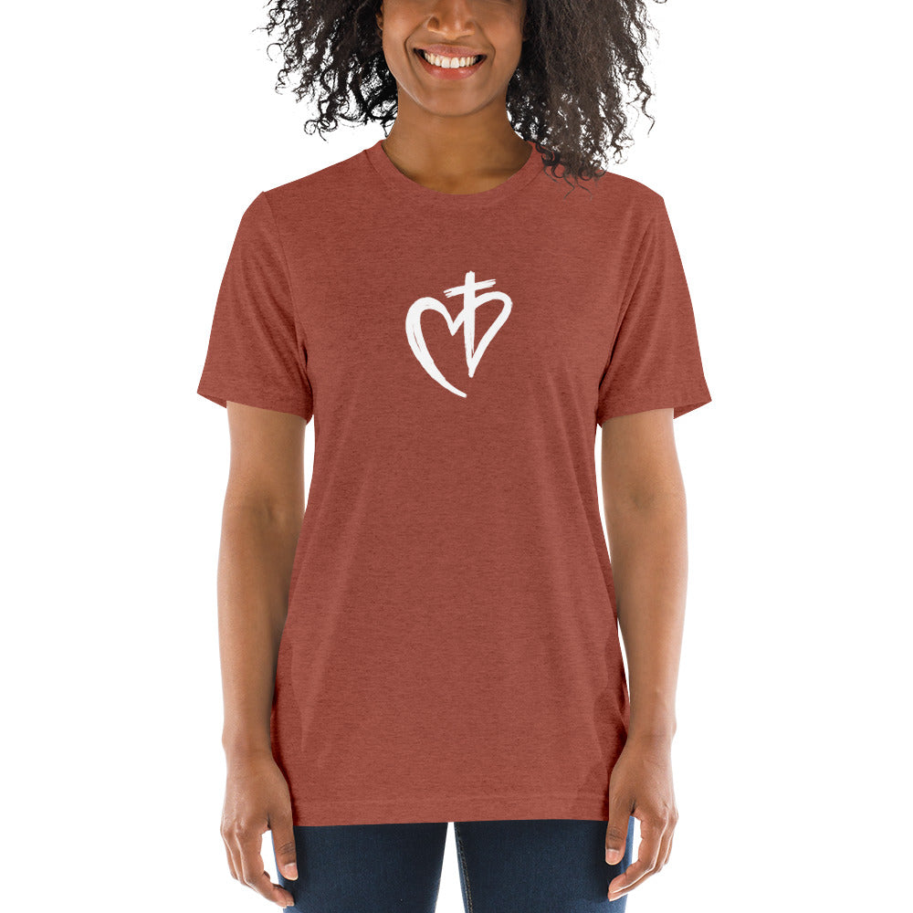 Heart with Cross Short Sleeve T-Shirt