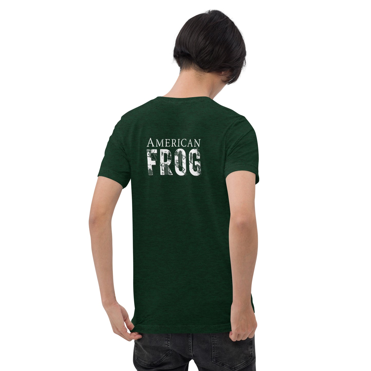 American Frog in Forest Green Short Sleeve T-Shirt