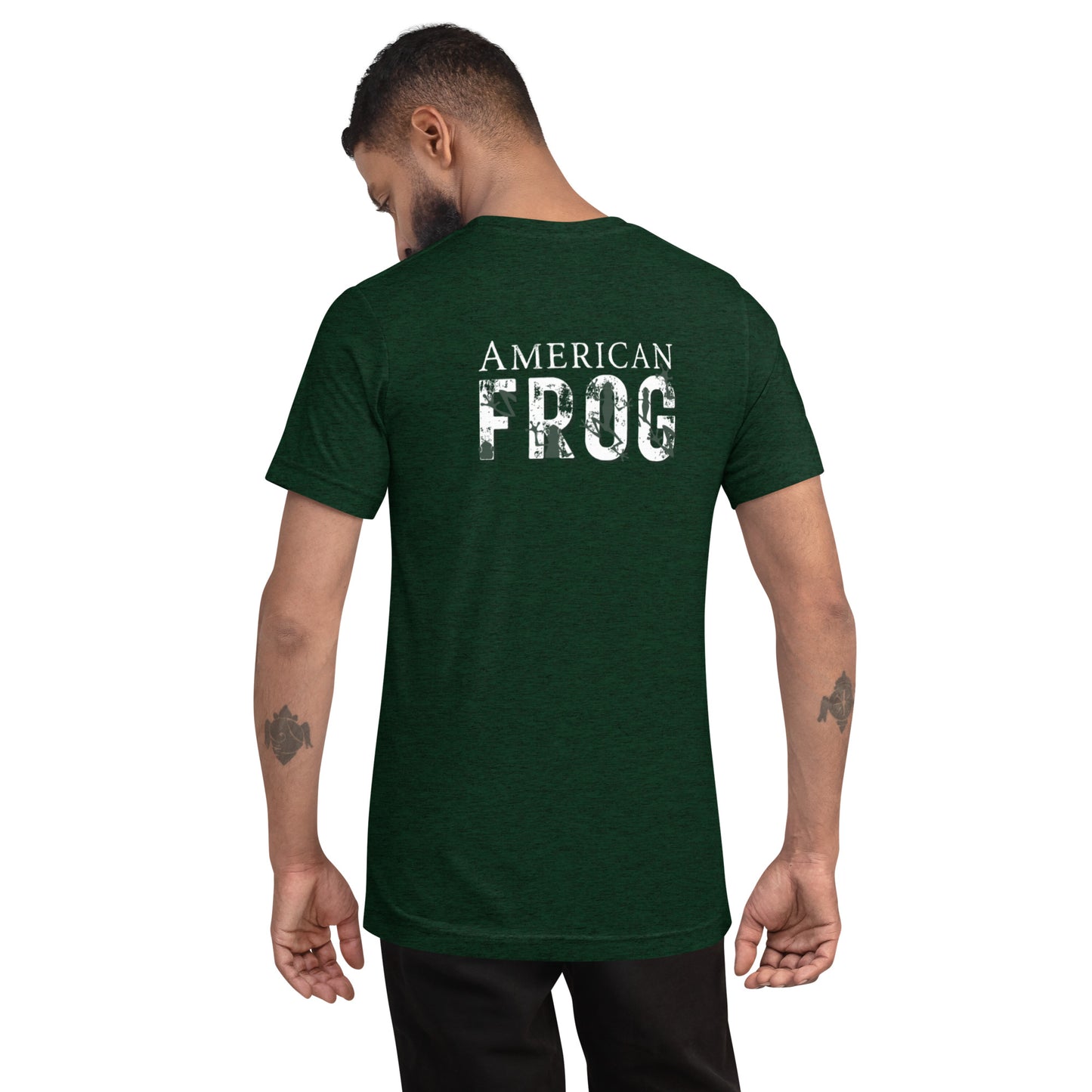 American Frog in Forest Green Short Sleeve T-Shirt