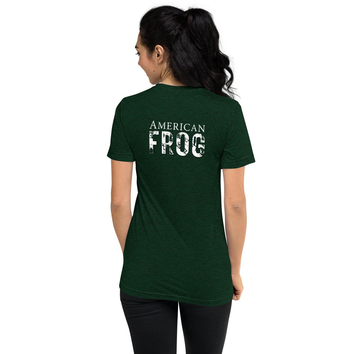 American Frog in Forest Green Short Sleeve T-Shirt