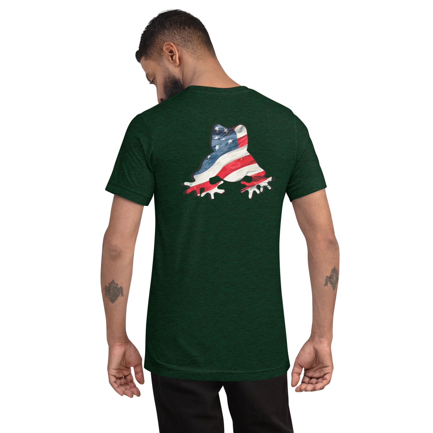 American Frog in Forest Green Short Sleeve T-Shirt