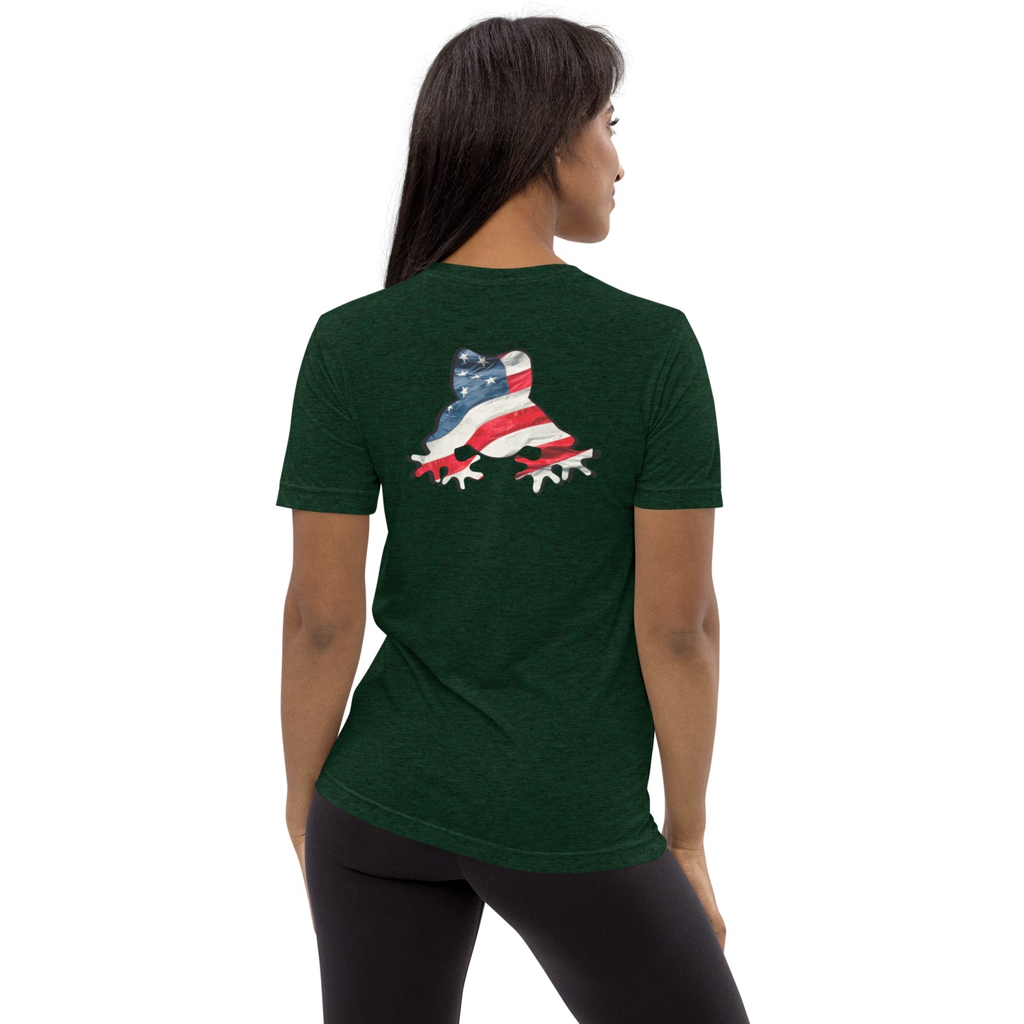 American Frog in Forest Green Short Sleeve T-Shirt