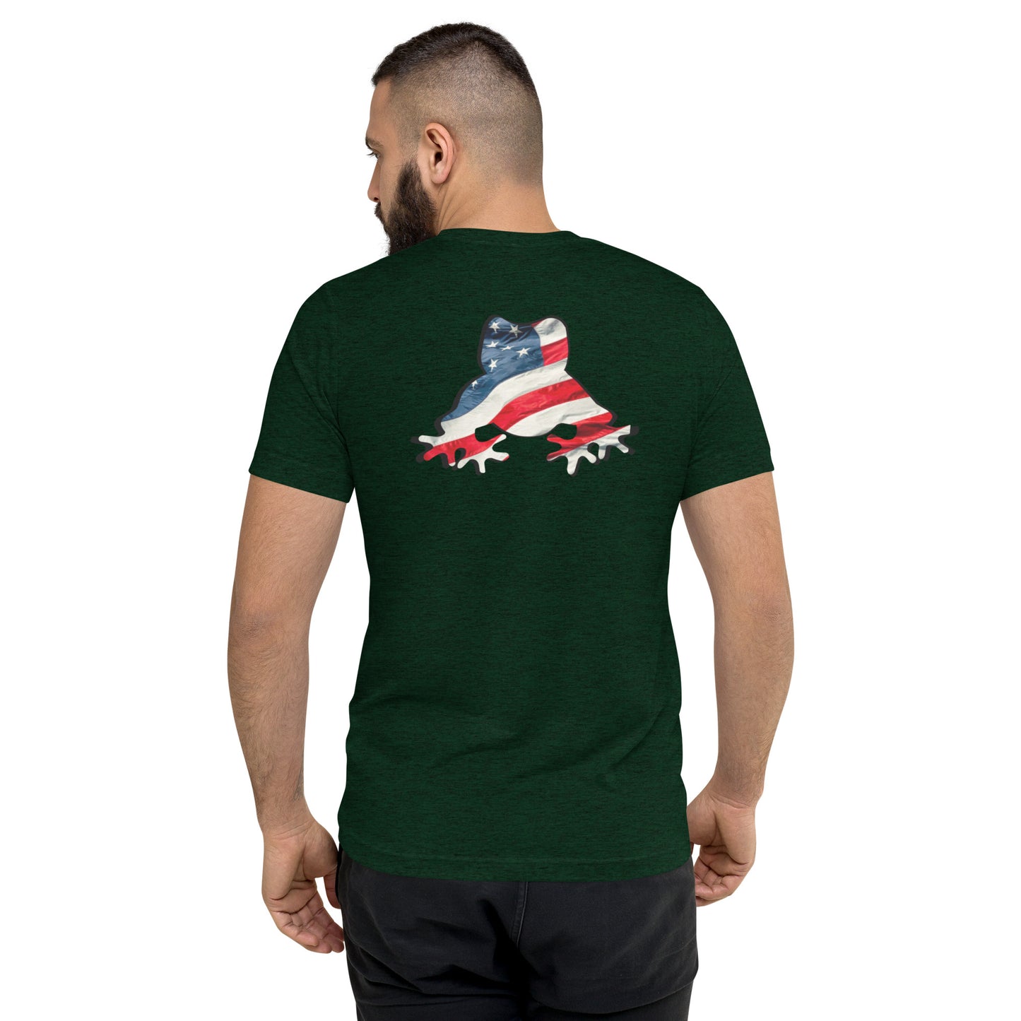 American Frog in Forest Green Short Sleeve T-Shirt