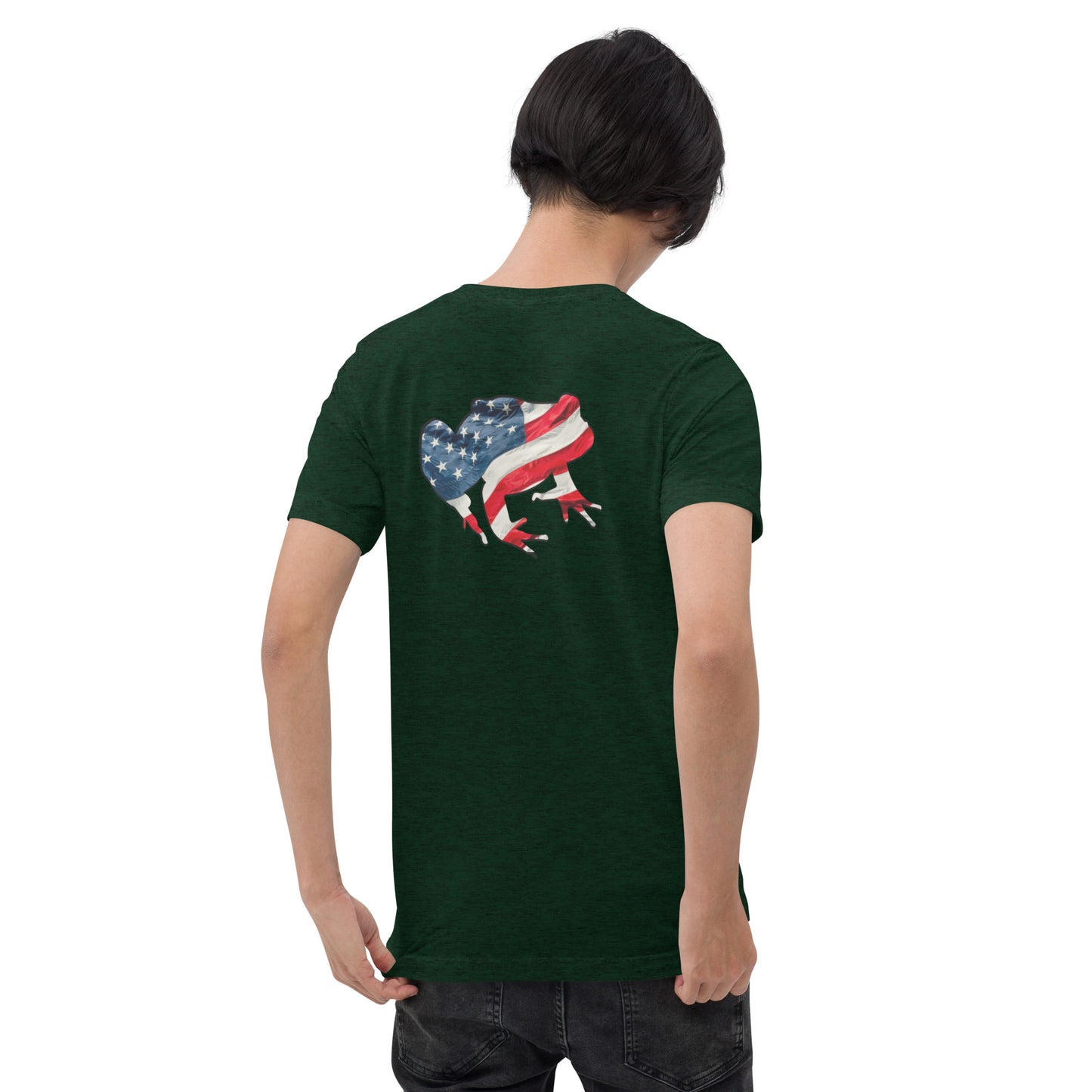 American Frog in Forest Green Short Sleeve T-Shirt