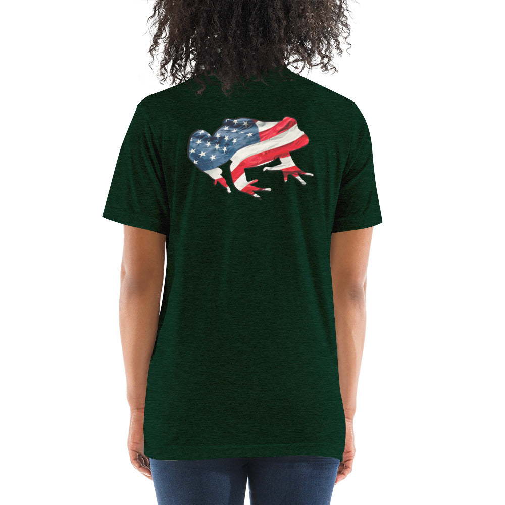 American Frog in Forest Green Short Sleeve T-Shirt