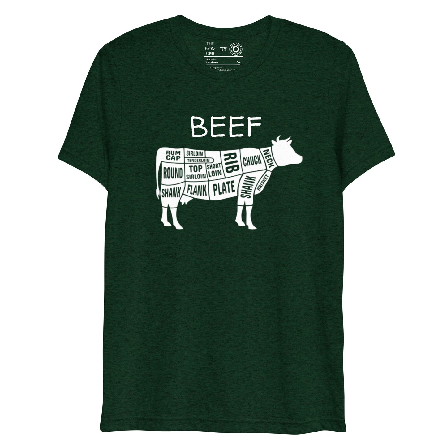 Beef Cow Butcher Chart Short Sleeve T-Shirt