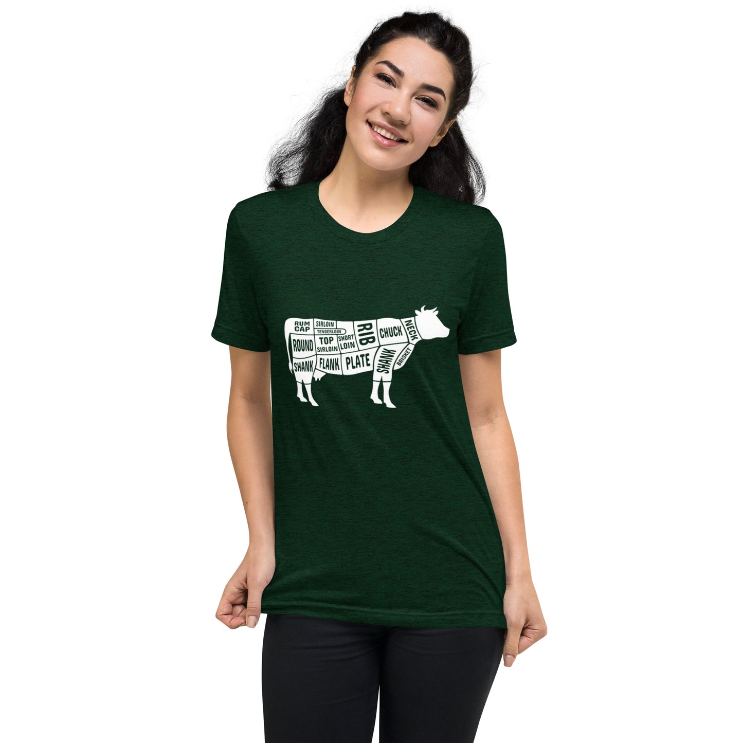 Cow Butcher Chart Short Sleeve T-Shirt