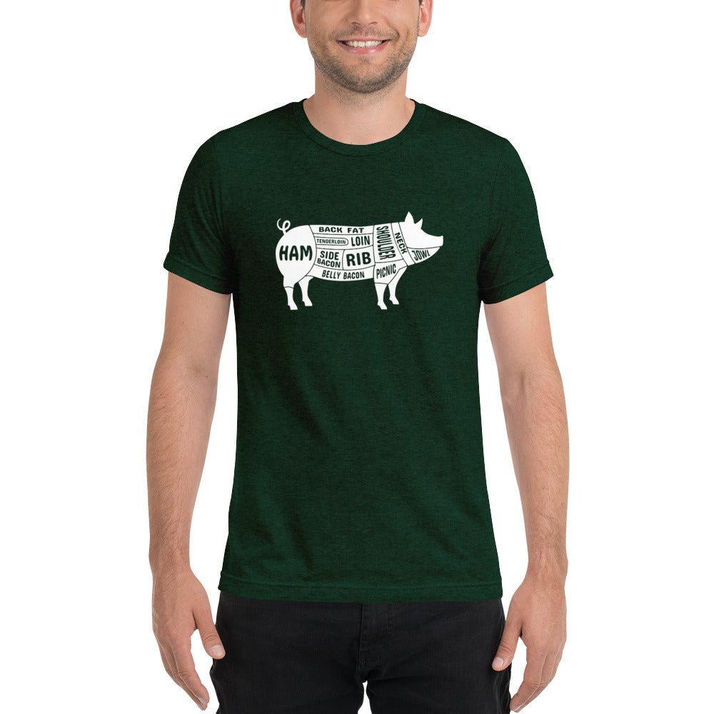 Pig Butcher Chart Short Sleeve T-Shirt